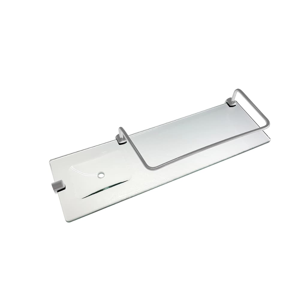 Porta Shampoo Com Saboneteira e Grade - Vidro - 40x12cm 8mm