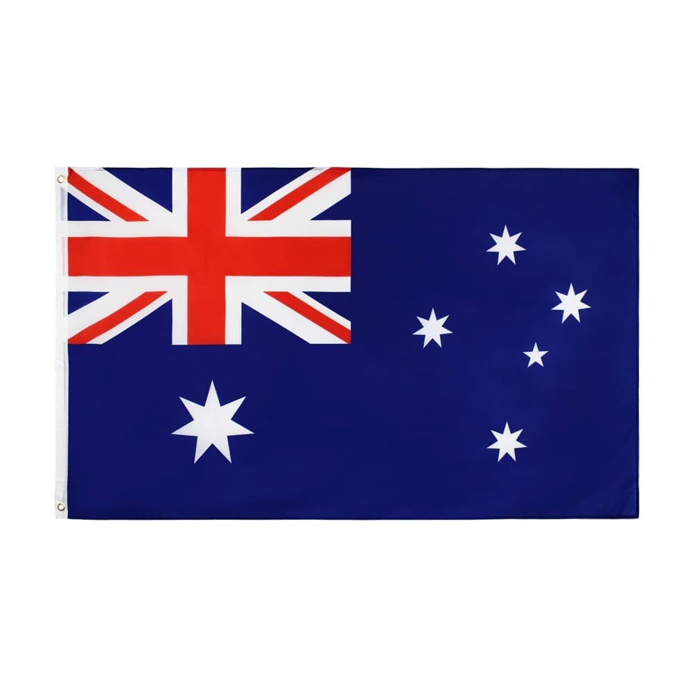 Bandeira da Australia Oficial C/Anilhas 90x60 Cm Cores Fortes