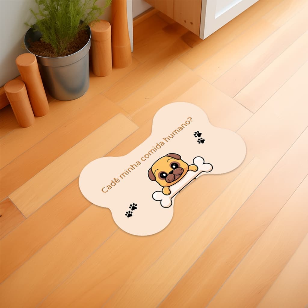 Tapete Ossinho Pet - Tapete Comedouro Cachorro - Direto da Fabrica- Melhor Preço Da Shopee