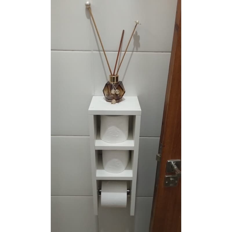 Suporte triplo papel higiênico branco