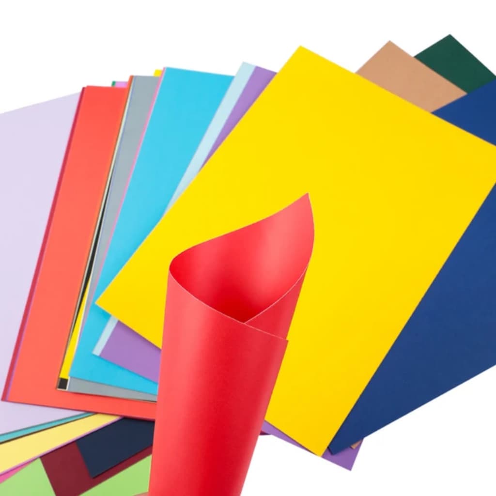10x PAPEL COLOR SET GRANDE 46X65CM CORES VIBRANTES 120G