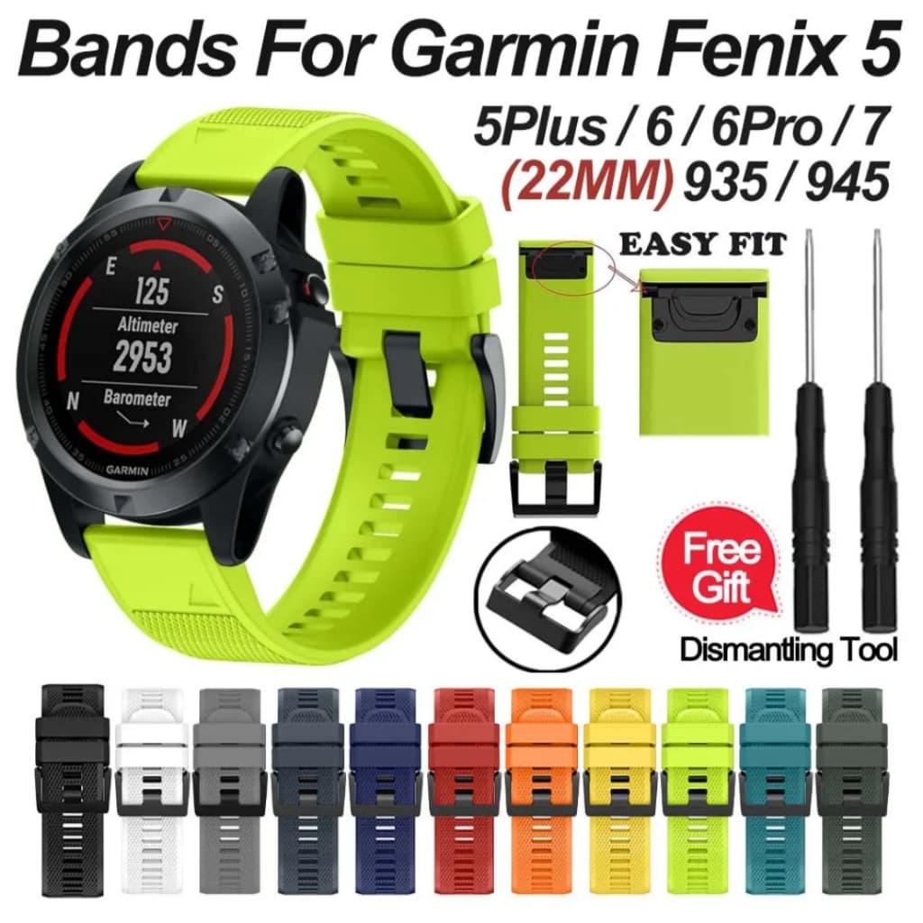 Pulseira de relógio Garmin Fenix, Fenix 5, 5X, 5S Plus, 6X, 6, 6S Pro 7, Forerunner 935, 945, Forerunner, Forerunx5 22mm