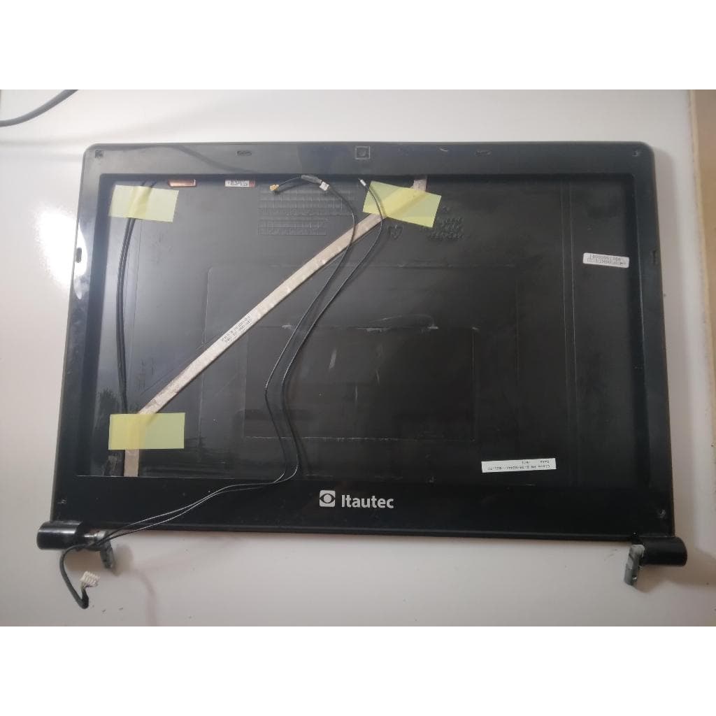 TAMPA DA TELA NOTEBOOK ITAUTEC A7520 COM MOLDURA HASTES E DOBRADIÇAS LEIA