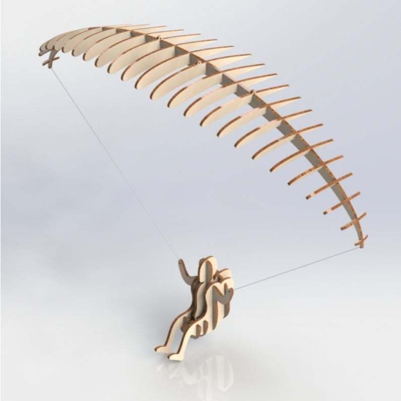 Paraglider - Paratrike Em mdf - Decorativo