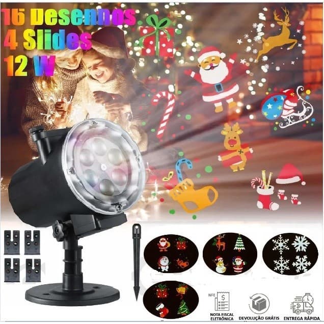Refletor Projetor Natal Prova D'agua Varios Desenhos Hallowen Led Natalinos Laser decoração luz colorida Lâmpada