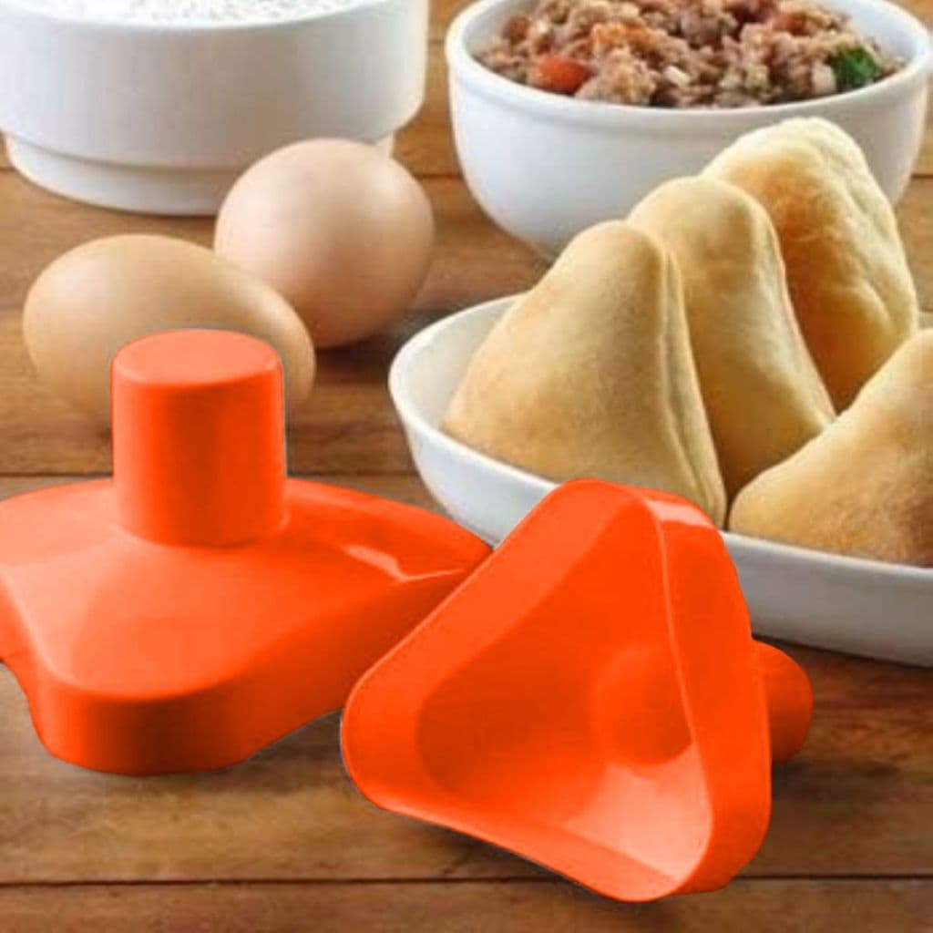 4 Molde Forma  Modelador Cortador Esfiha Fechada Pequena + Grande Bar Padaria