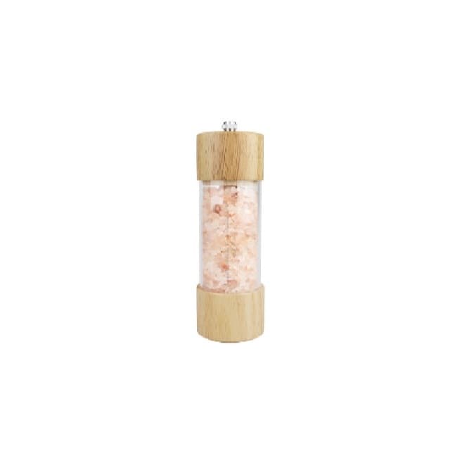 Moedor De Pimenta E Sal Manual Madeira Temperos Grãos 17cm