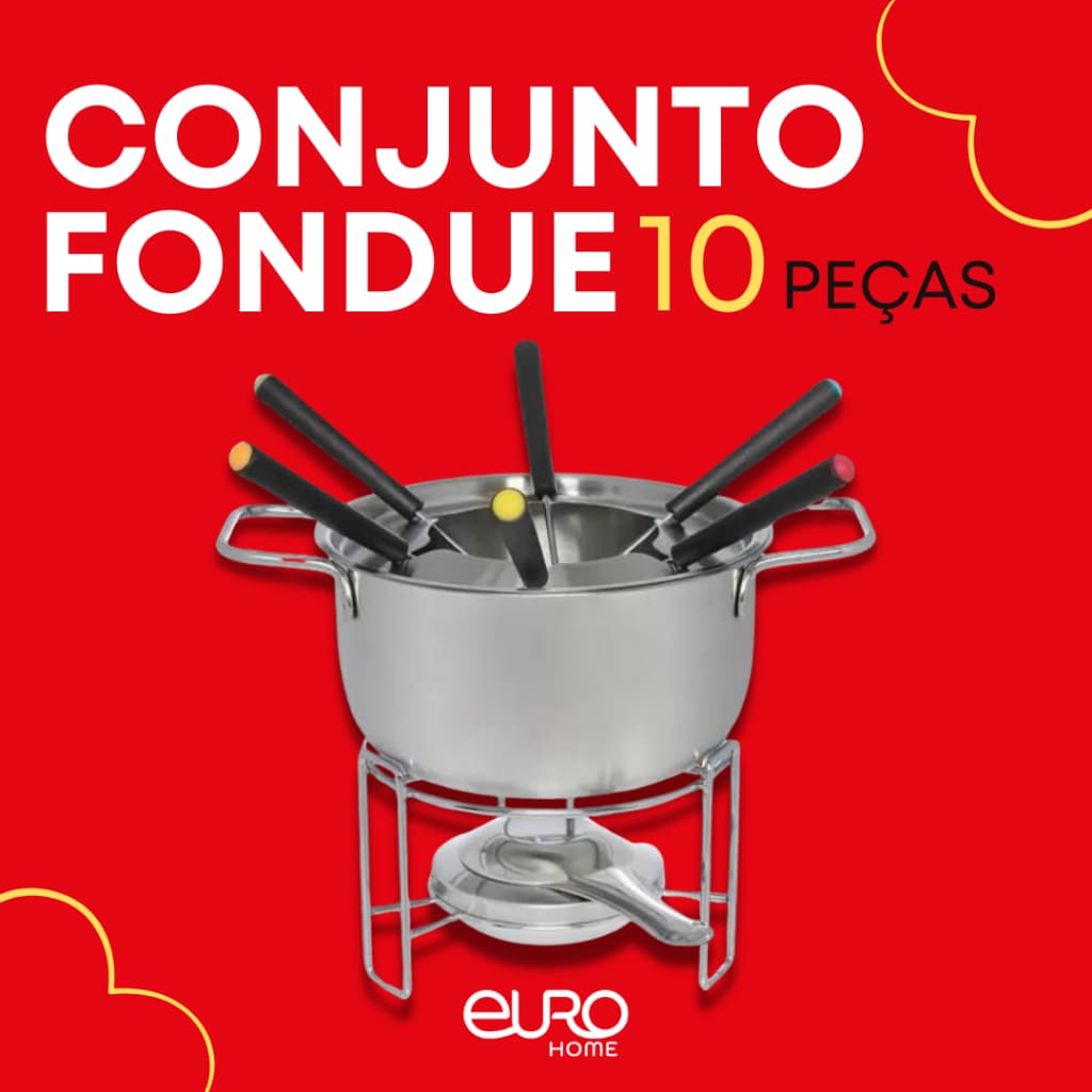 Aparelho Conjunto De Fondue Davos Com 10 Peças Serve Até Seis Pessoas Frutas Queijos E Chocolate