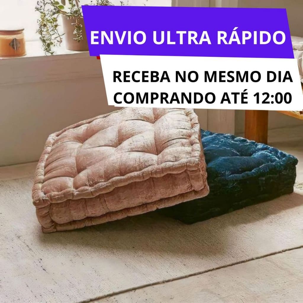 Almofada Alta Entrega Rápida Grande Enchimento Algodão e Poliéster Turca 40x40x10 Grande Diversos