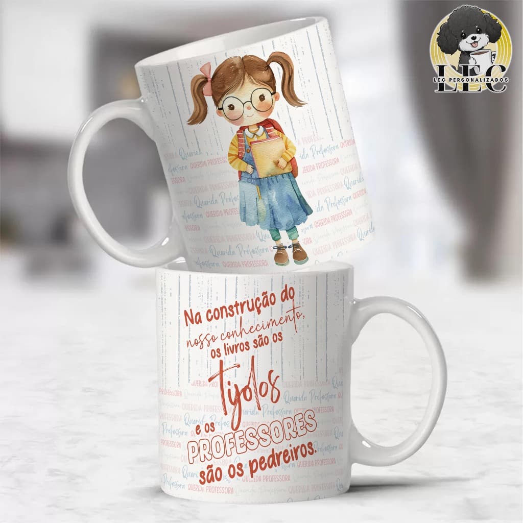 Caneca Personalizada Professores - Na Construção de Nosso Conhecimento