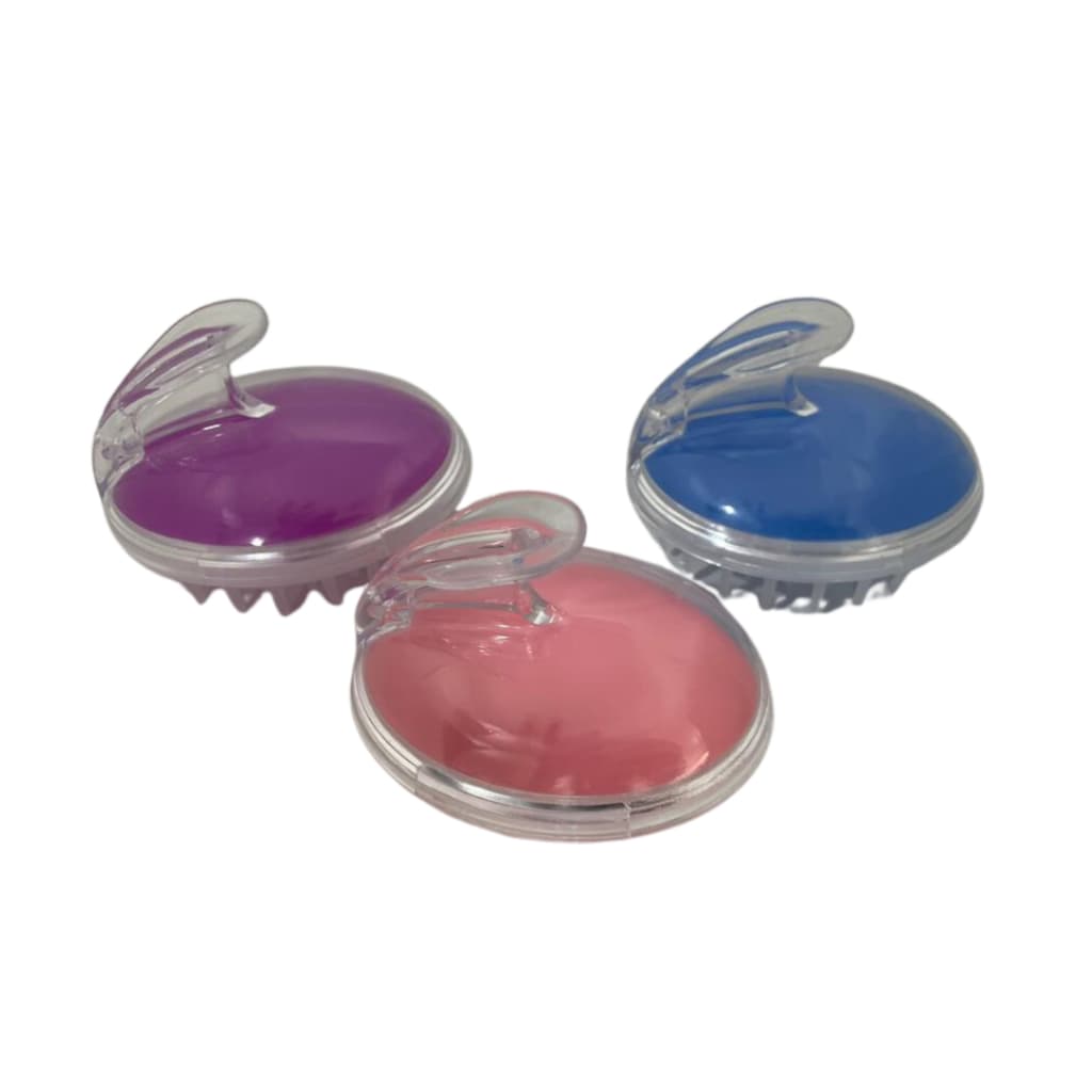 Escova Massageadora Capilar Silicone P/ Banho Com Dispenser Shampoo