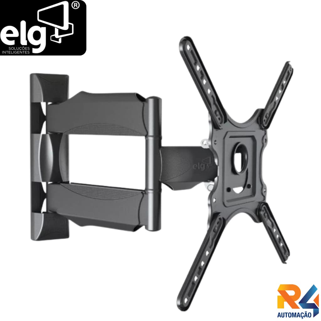 Suporte Multiarticulado ELG Para Tv/televisão De 26 Até 75 Polegadas Até 38kg Na Cor Preta - A02v4n