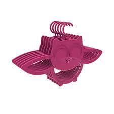 Kit 6 Cabides Infantil Bebê Baby Reforçado Rosa Plástico Cruzeta Roupa Resistente Premium