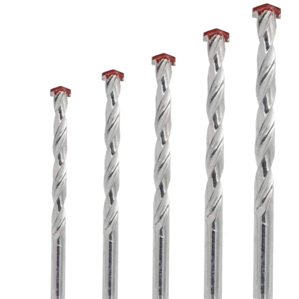 Kit Jogo De Brocas Concreto 5 Peças 4 A 10mm Com Estojo