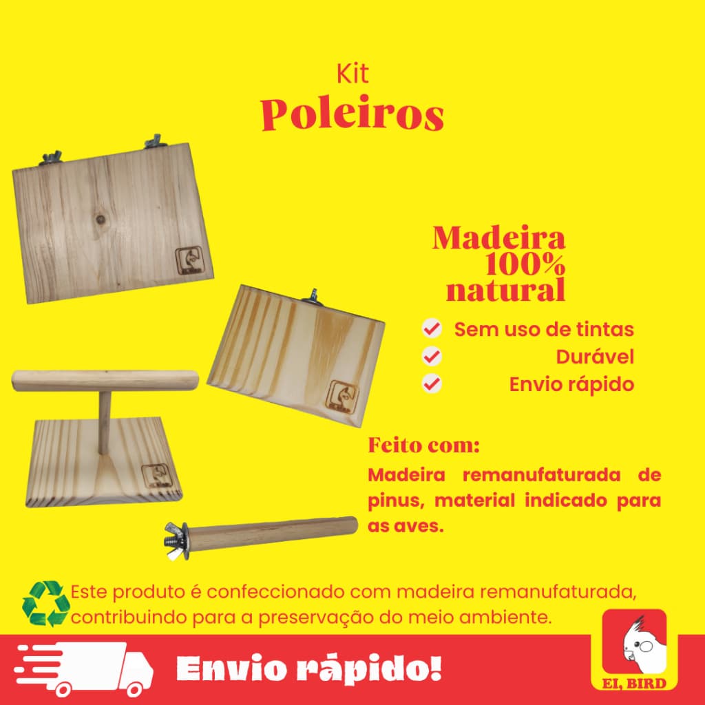 Kit Poleiros + Poleiro de Balança
