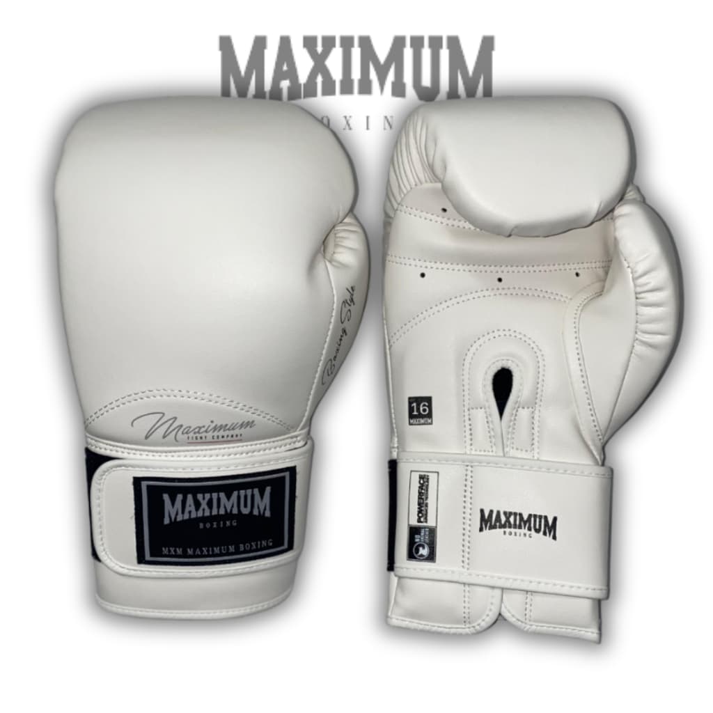 Par de luva Para Boxe / Muay Thai - Maximum Classic Branca