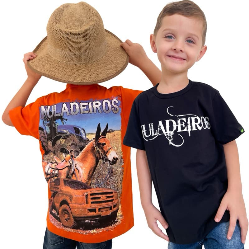 Camiseta Muladeiro Infantil Camisa Muladeiro Moda Country Muladeiro Infanto Juvenil