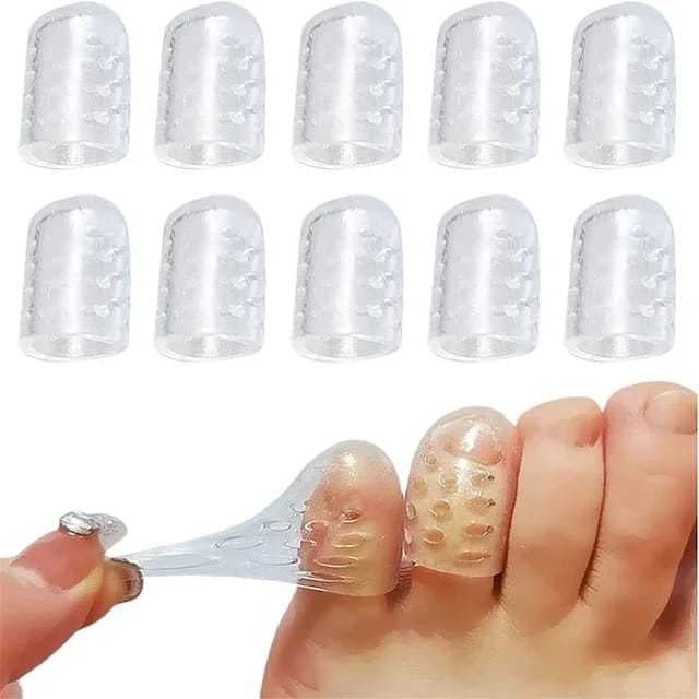10 Peças Protetor De Dedo Dos Pés Silicone Dedeira Calo Unha encravada