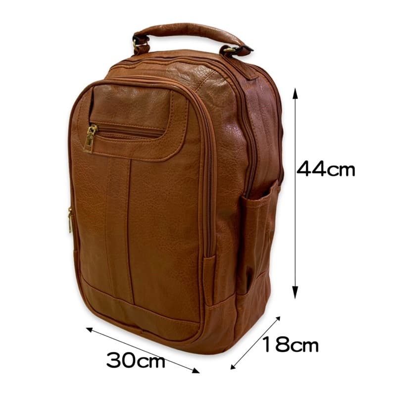 Mochila Feminina Grande Couro Impermeável Passeio Trabalho Casual
