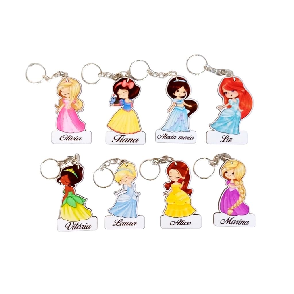 Chaveiros Personalizados Princesas Cute