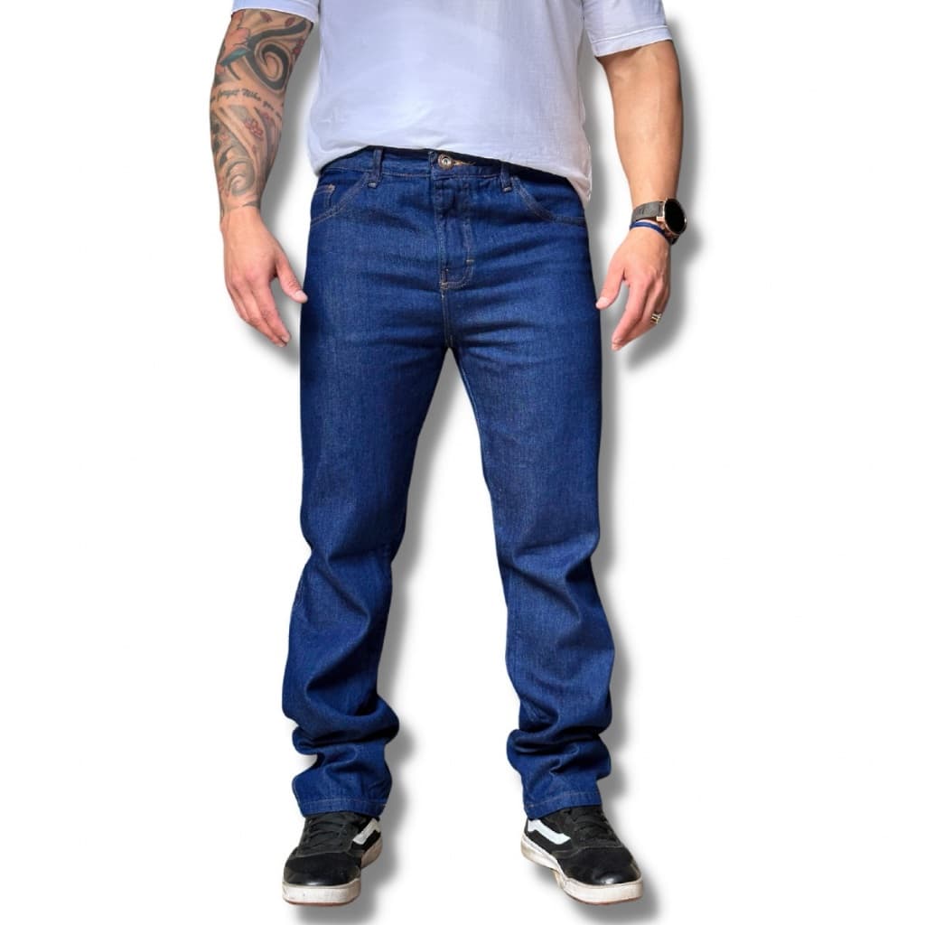 Kit 5 Calças Jeans Masculina Tradicional Básica Reta para Trabalho Reforçada Oferta