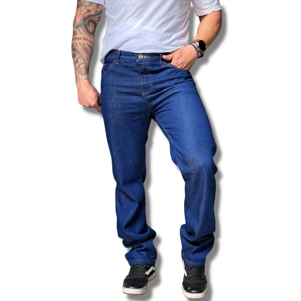 Kit 4 Calças Jeans Masculina Tradicional Reta Reforçada