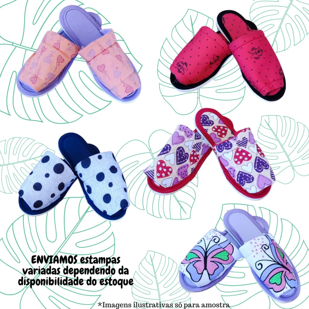 Pantufa Grande 41/42 Pantufa de Quarto Feminina e Masculina Adulto chinelo de Dormir