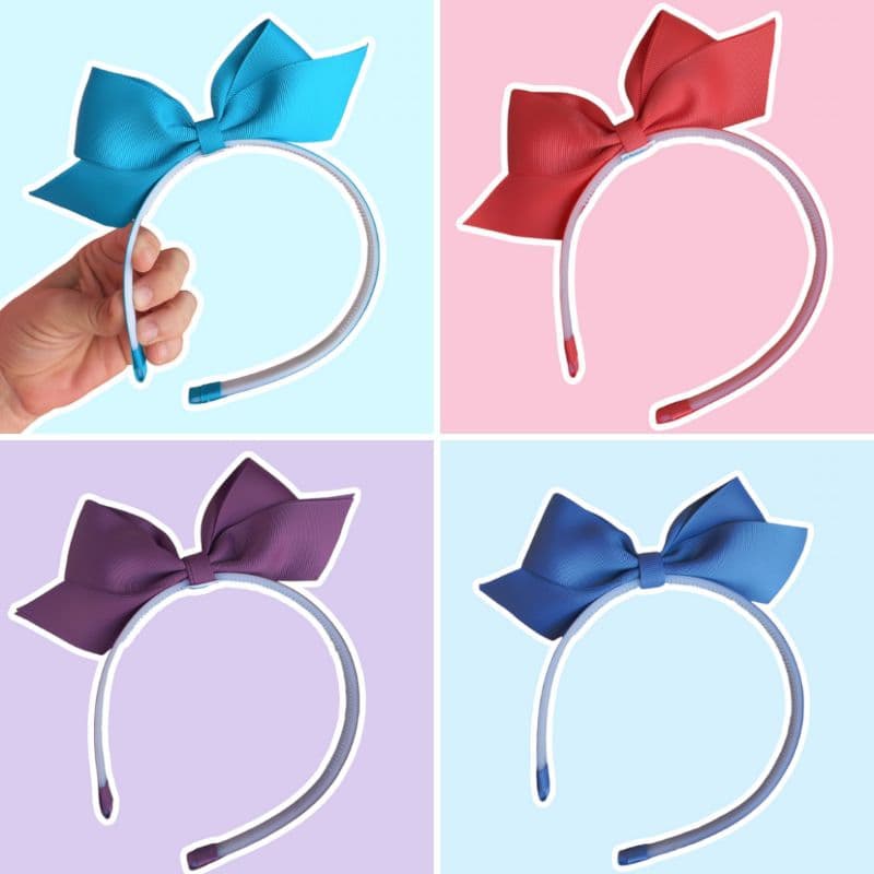 tiara infantil , acessório de cabelo infantil , tiara laço em pé com pontas ( azul tiffany escuro , Terracota , )