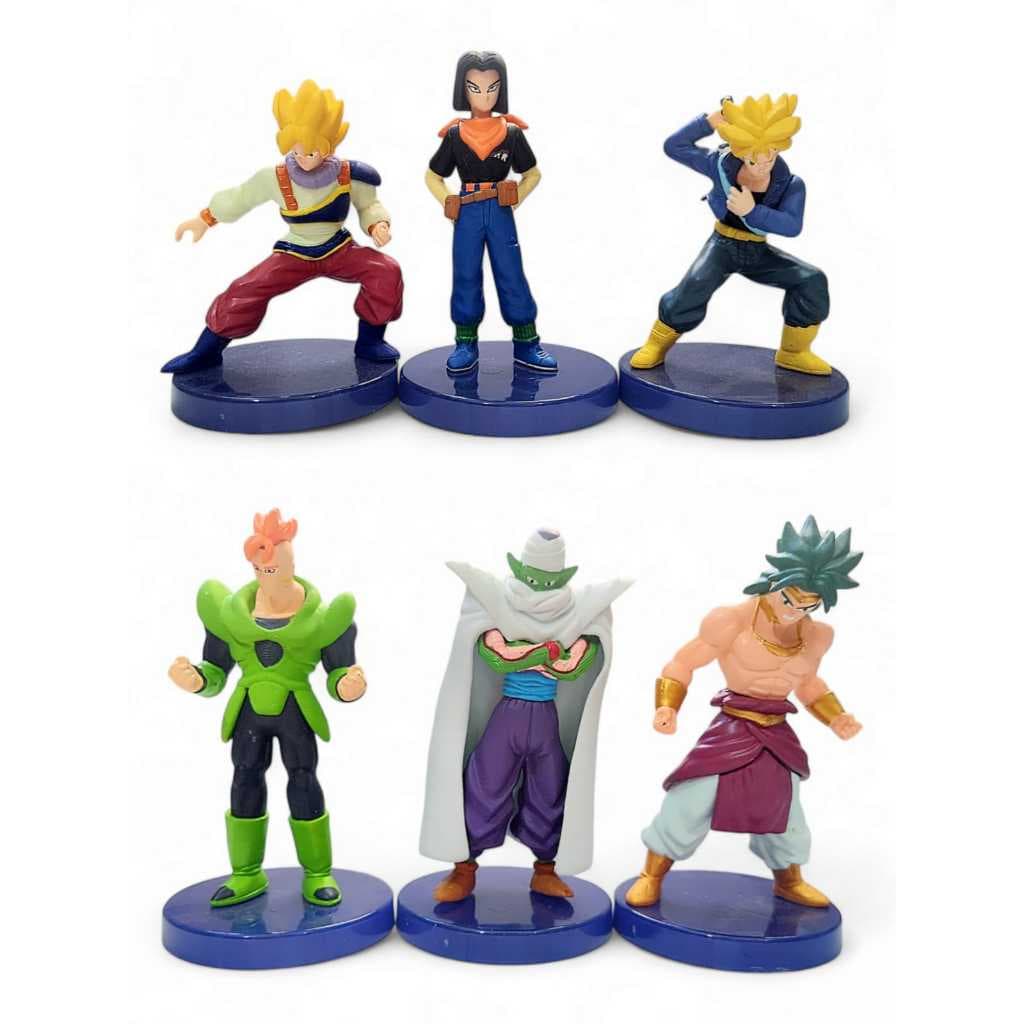 Kit C/6 Bonecos Dragon Ball Pvc 16cm Action Figures Base Roxa.