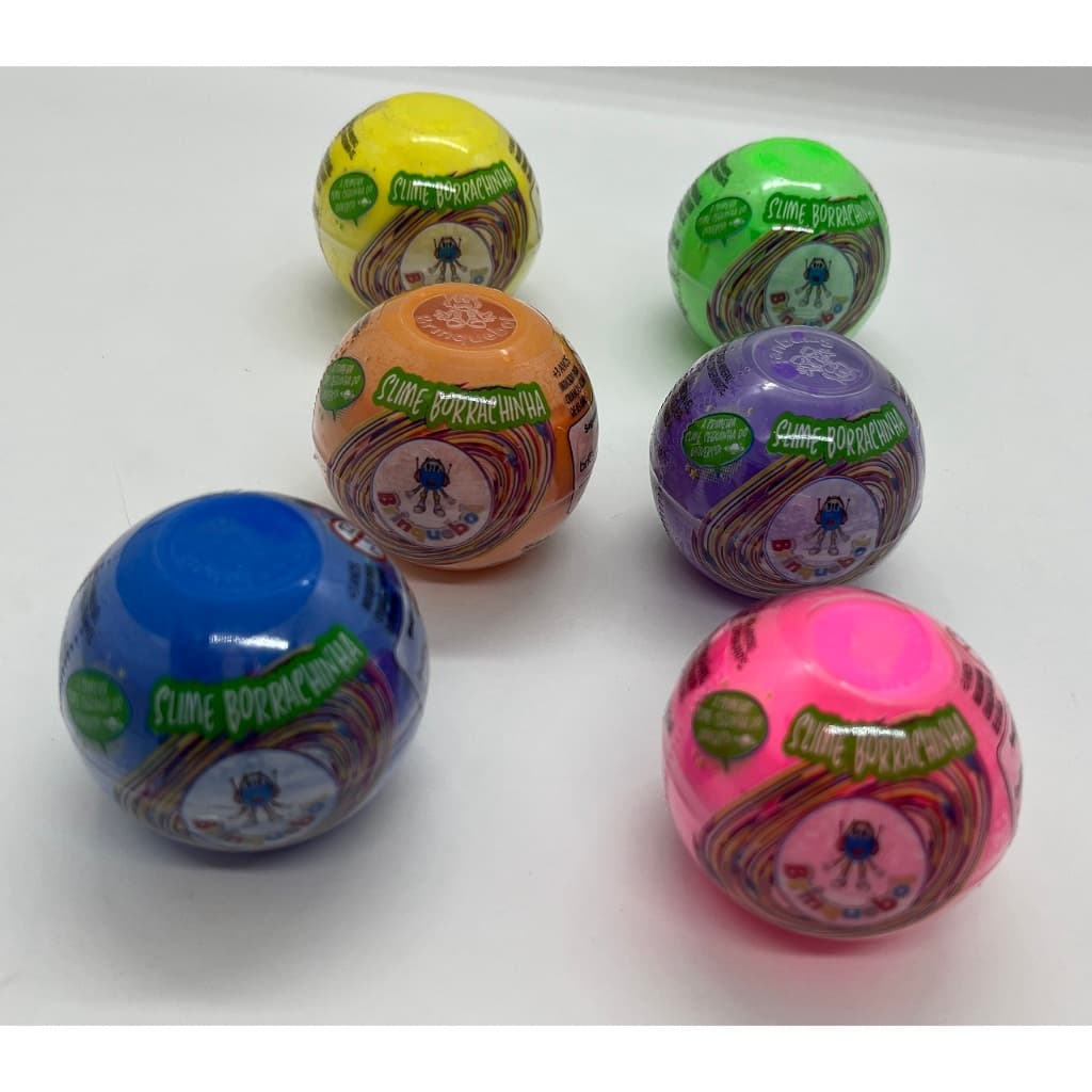 Kit 12 | 09 | 06 | 03 Slime Borrachinha 100g - A primeira Slime Sequinha do Universo - Brinquebol