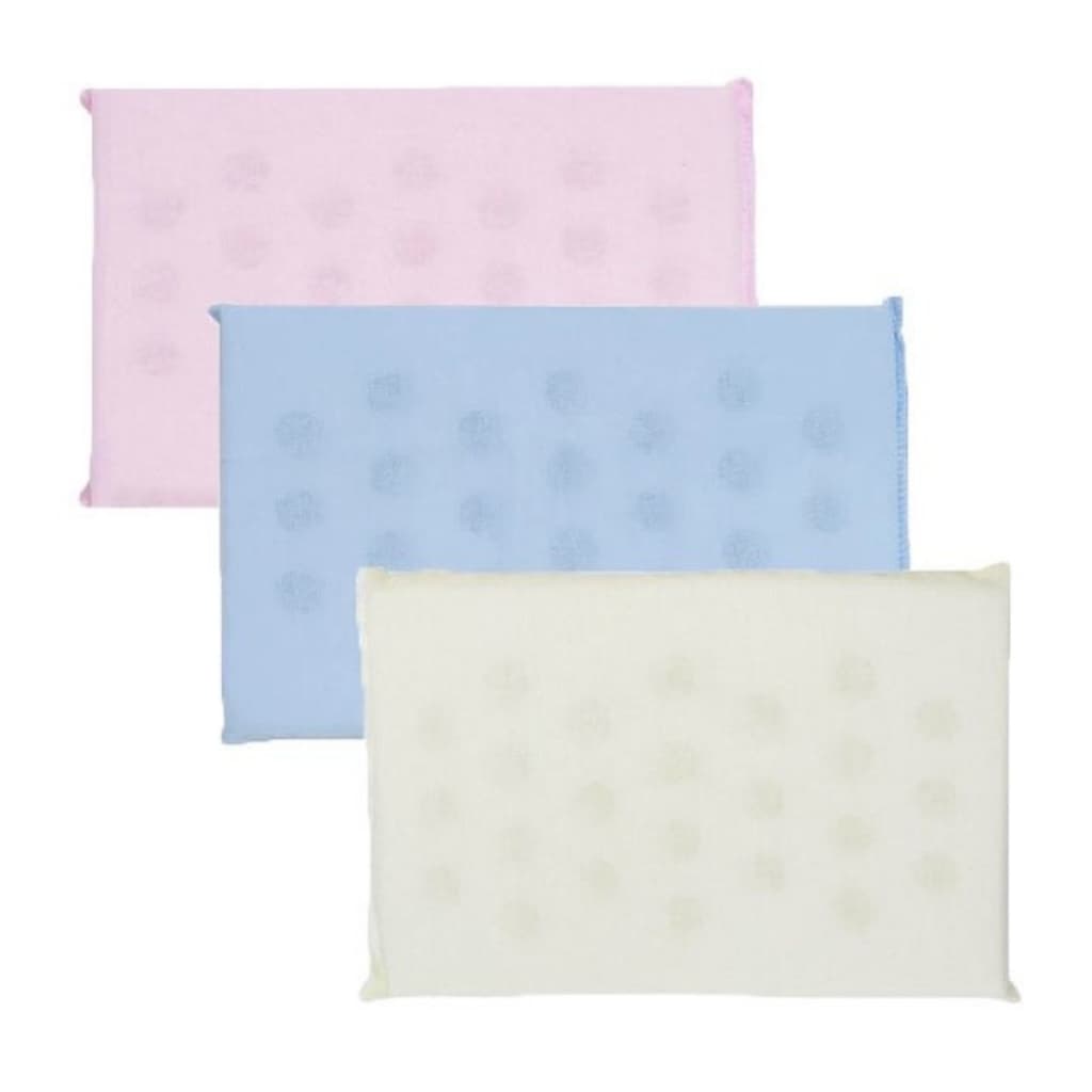 Travesseiro Infantil Anti-Sufocante Respiravel Bebê com Furos Antialérgico - Azul Rosa Branco