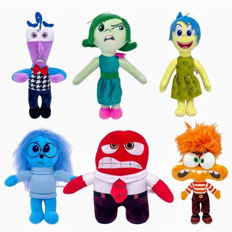 Pelúcia divertida mente 2 alegria tristeza vergonha raiva ansiedade inveja nojinho medo inside out 2
