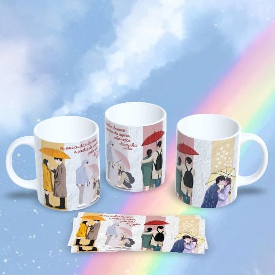 Caneca Personalizada Dorameira - Chuva de Amor