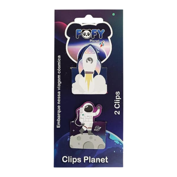 2 Clips Planet Astronauta Foguete Fofy