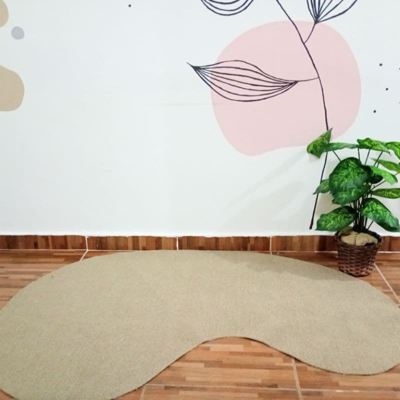 carpete quarto e sala  em formato orgânico e base antiderrapante medida 1,52x2,55