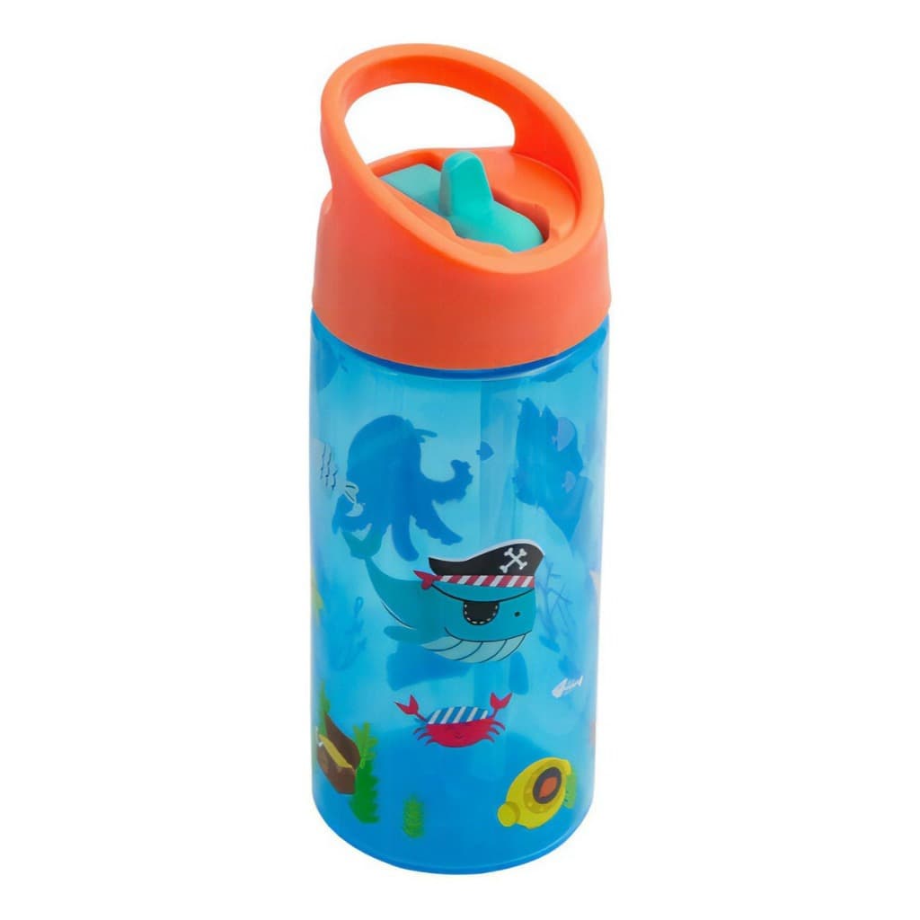 Garrafinha Infantil Aventuras Piratas Azul 400ml
