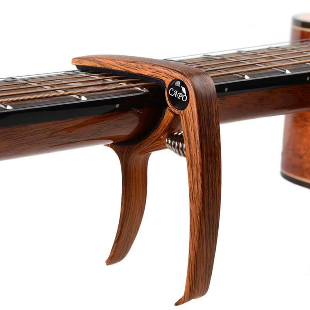 Capotraste/Braçadeira Violão Viola Guitarra Preto Marron Magno Original Extrator de Pinos