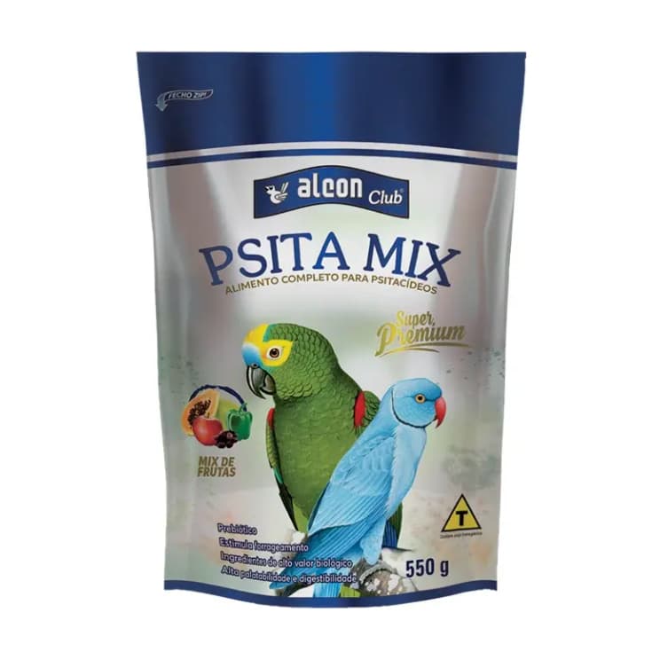 Alcon Club Psita Mix - 550g / Alimento Completo para Araras, Papagaios, Jandaias e Ring Necks