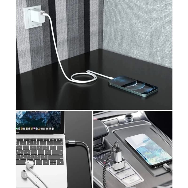 Adaptador Compacto USB Tipo C para USB Macho