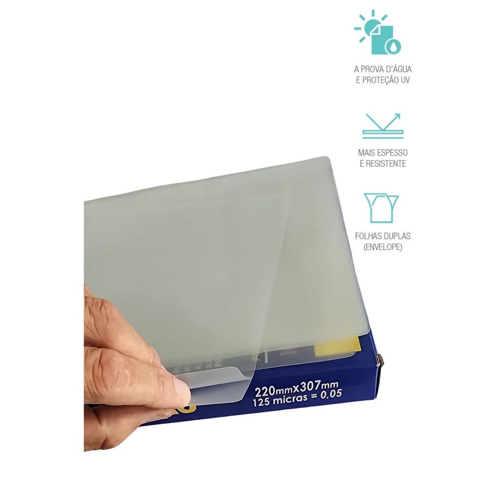 Plástico Para Plastificação A4 125 Micras Folhas Avulsa- Off Paper