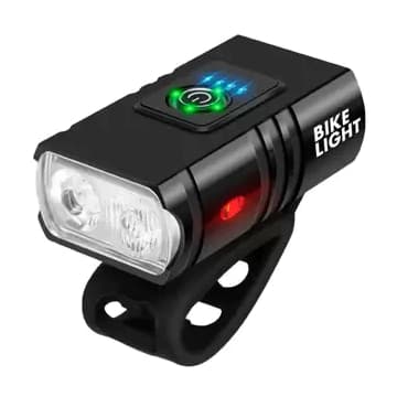 Farol 2 Leds Bike Bicicleta Recarregável Super Led Premium Resistente a Água