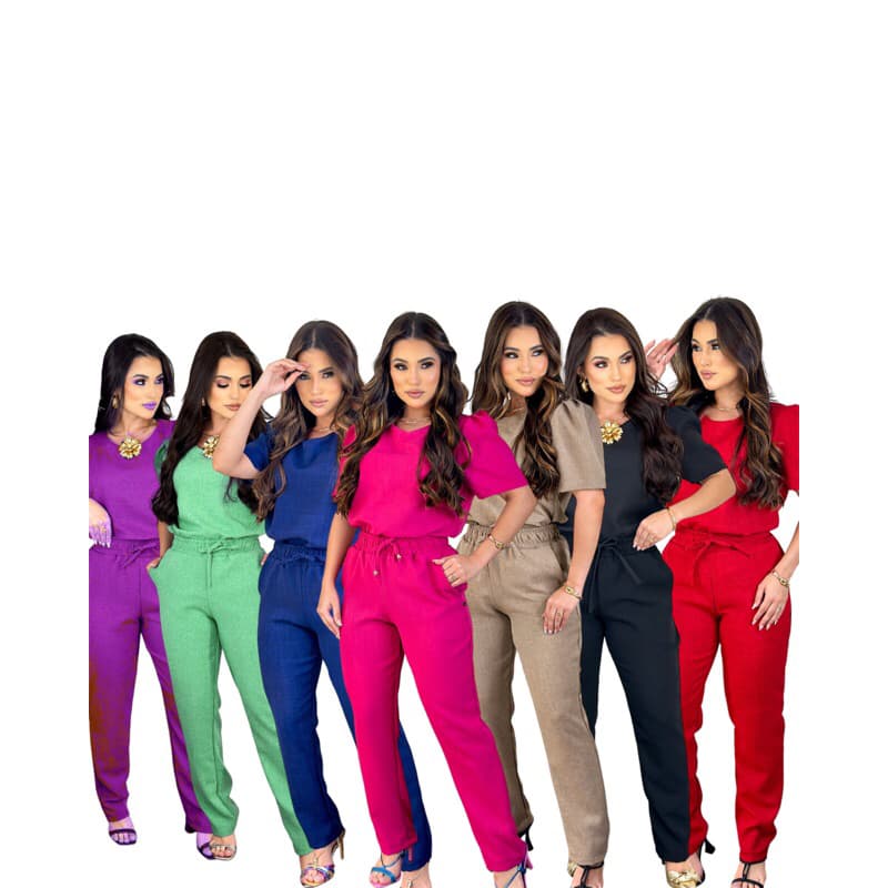 kit 10 conjuntos Linho Elegante Sofisticado Casual jaleco hospitalar Calça e blusa scrub uniforme