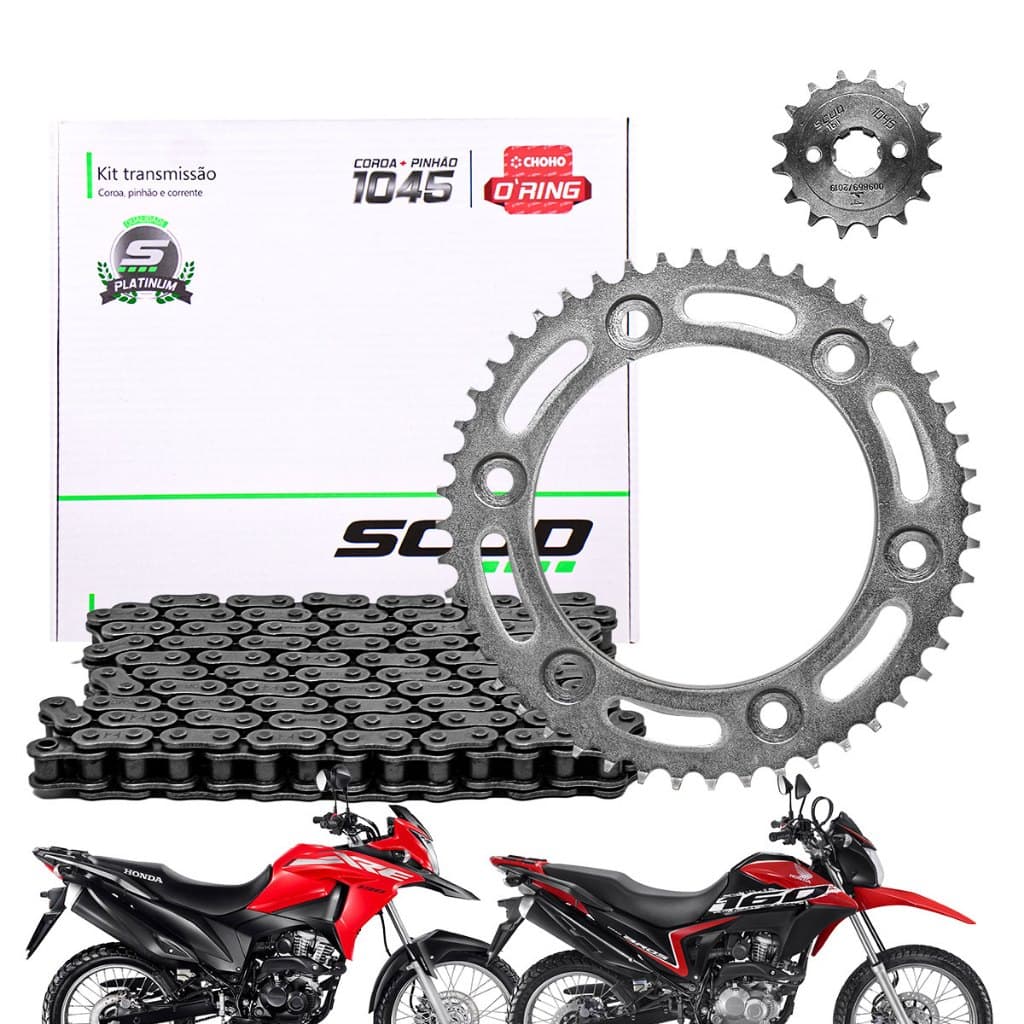 Kit Relação Completa Bros 160 Xre 190 Com Retentor Scud