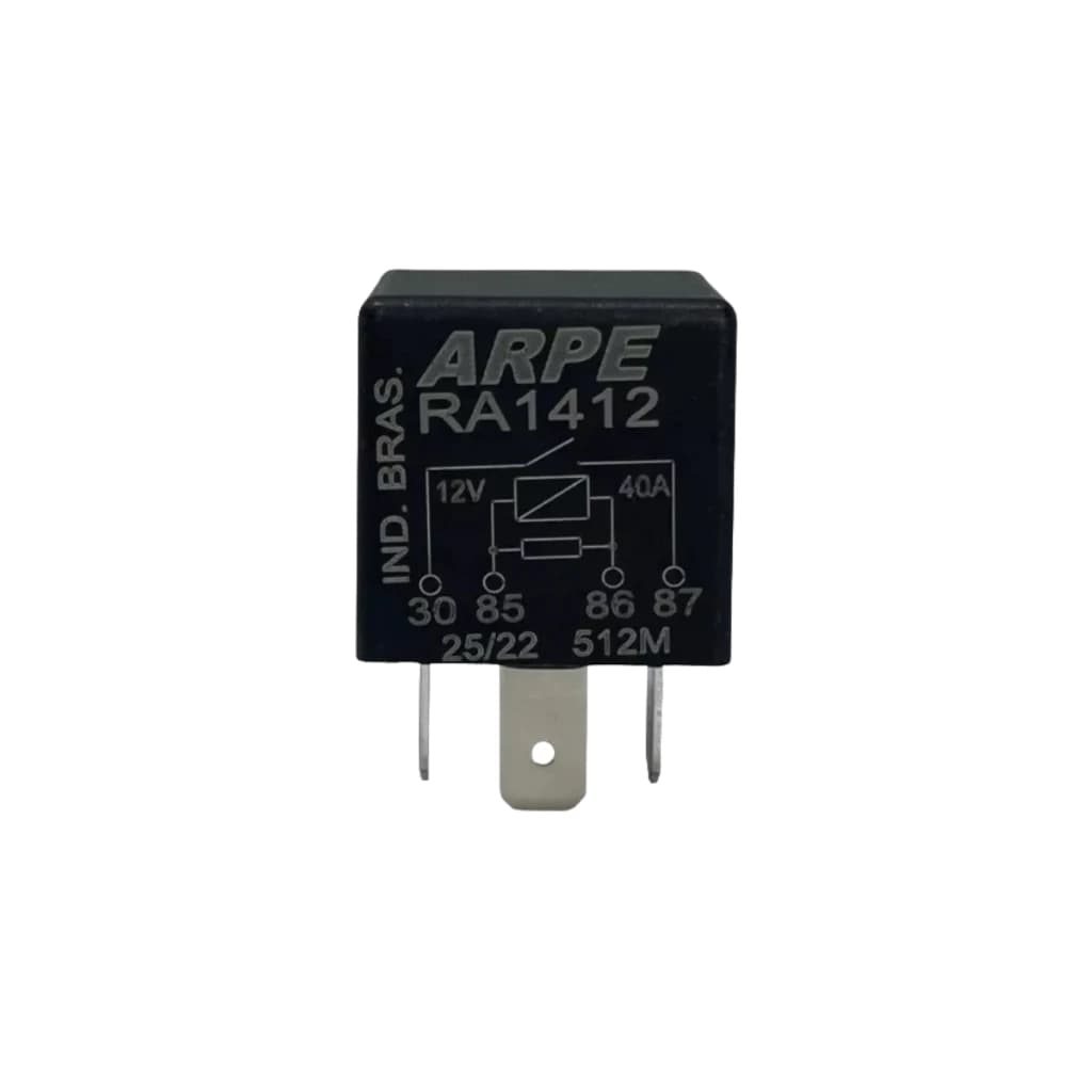 Rele Auxiliar12V 40A 450W 4 Terminais (RA1412S) - Arpe