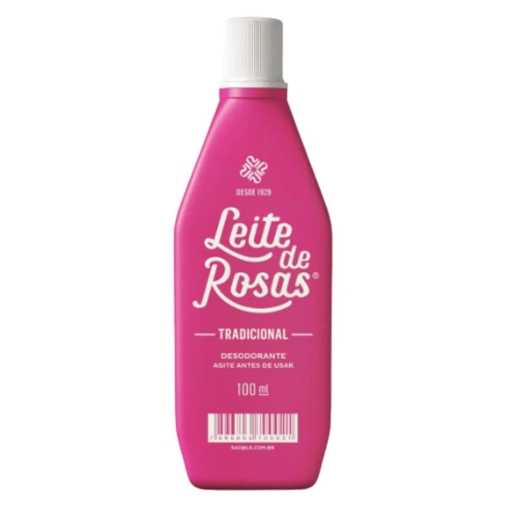 Desodorante Leite de Rosas Tradicional 100ml | Proteção e Frescor Diário | Toque Suave e Hidratante