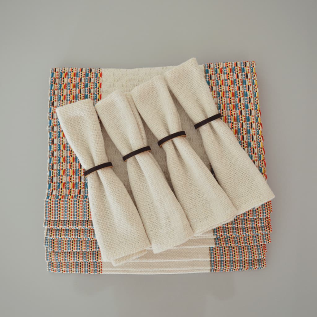 Kit Jogo Americano 4 Lugares Mesa Posta De Alto Padrão Luxo 100% Algodão Feito Em Tear Mineiro
