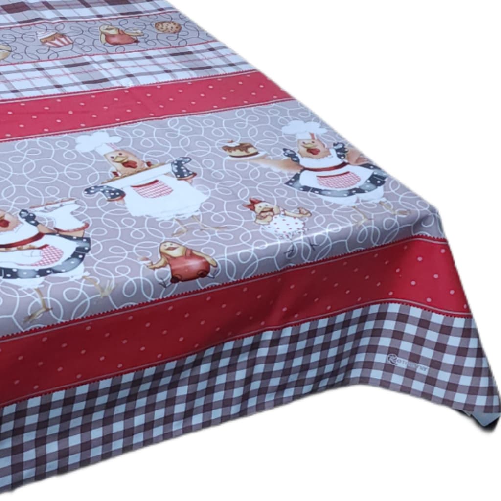 Toalha de mesa 6 cadeiras impermeável PVC Toalha anti humidade 2,20x1,40m