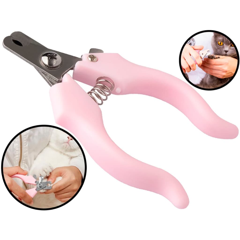 Tesoura Alicate Cortador De Unha Para Pets Cães E Gatos Plástico E Aço Inox 12cm