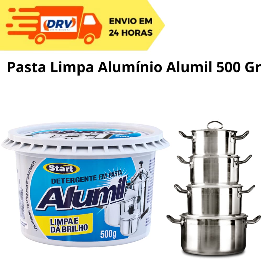 Pasta Limpa Alumínio Alumil 500 Gr - Limpa Alumíno - Brilha Alumínio -  Limpa Alumínio Alumil Start