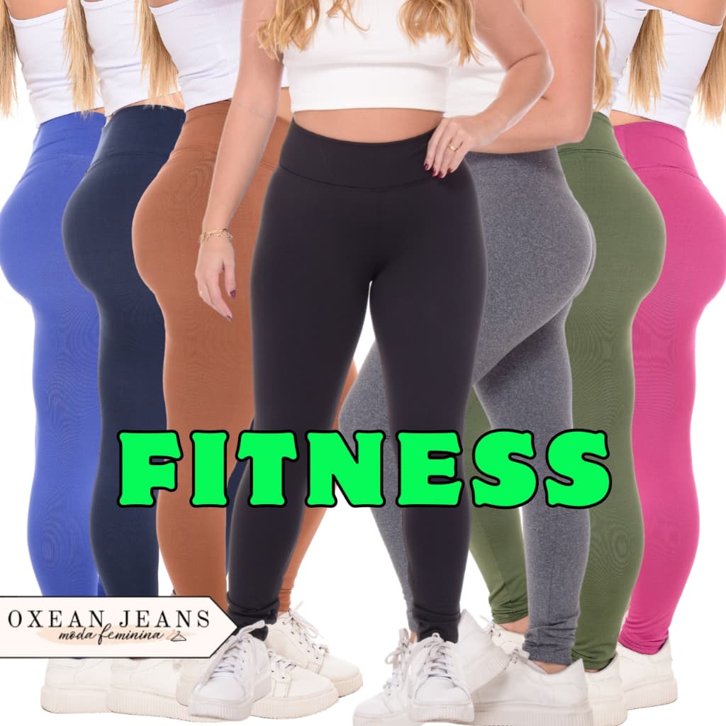 Calça Legging Suplex Fitness Cintura Alta Feminina Zero Transparência